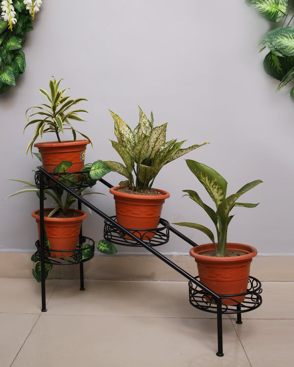 Mini Pot Garden™ Multi-Level Metal Plant Stand | Indoor Flower Pot Rack | Space Saving Garden Display